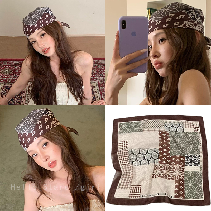 Bandana Multi Way - وشاح مربع بنقشة زهرة الكاجو الكلاسيكية