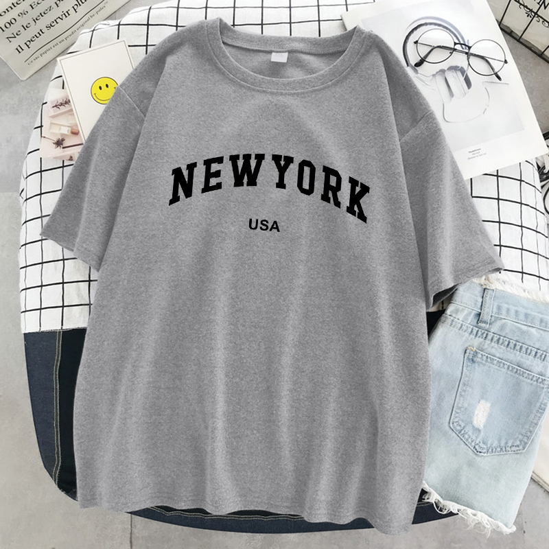 Street Fashion Of New York - تي شيرت نسائي برسومات حروف ،