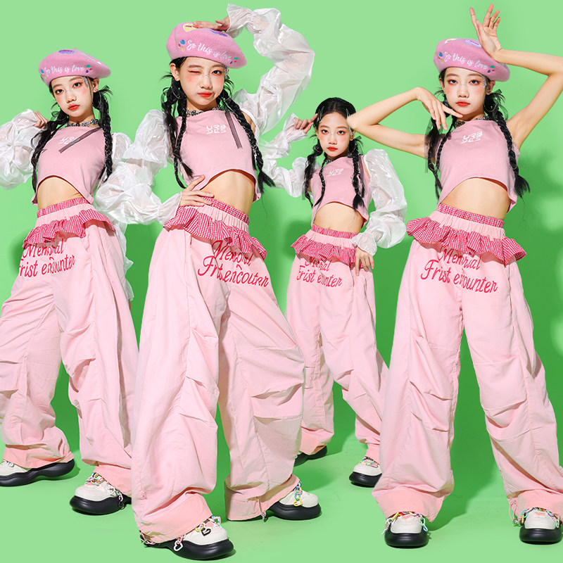 Street Fashion Kpop - ملابس رقص الجاز للفتيات، ملابس الكيبوب،