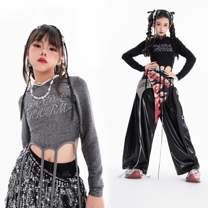 الفتيات الهيب هوب ملابس الرقص  - مراجعة Street Fashion Kpop وسعره