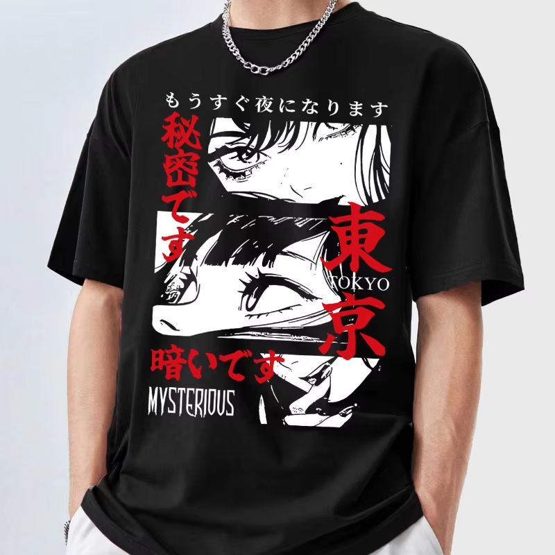 تي شيرت رجالي بنمط أنمي Y2K، ت - مراجعة Street Fashion In Tokyo وسعره
