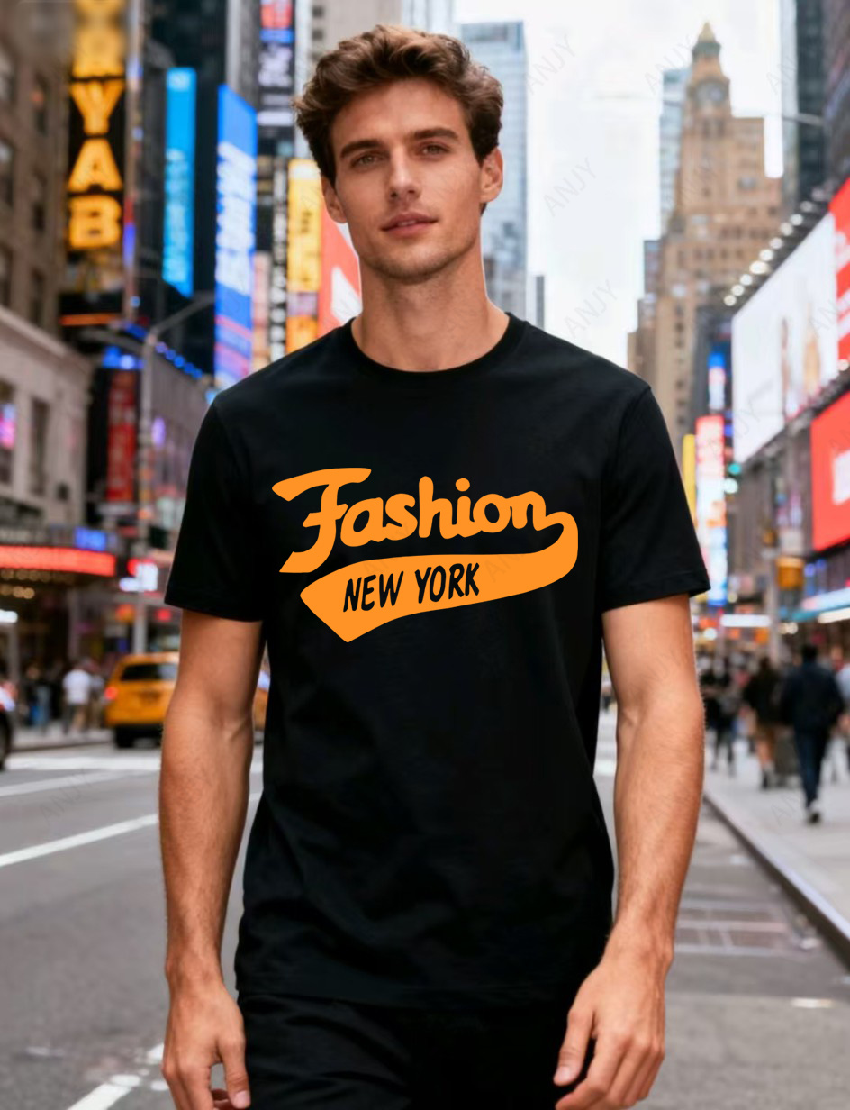 تي شيرت بطباعة حروف على طراز ش - مراجعة Street Fashion Of New York وسعره