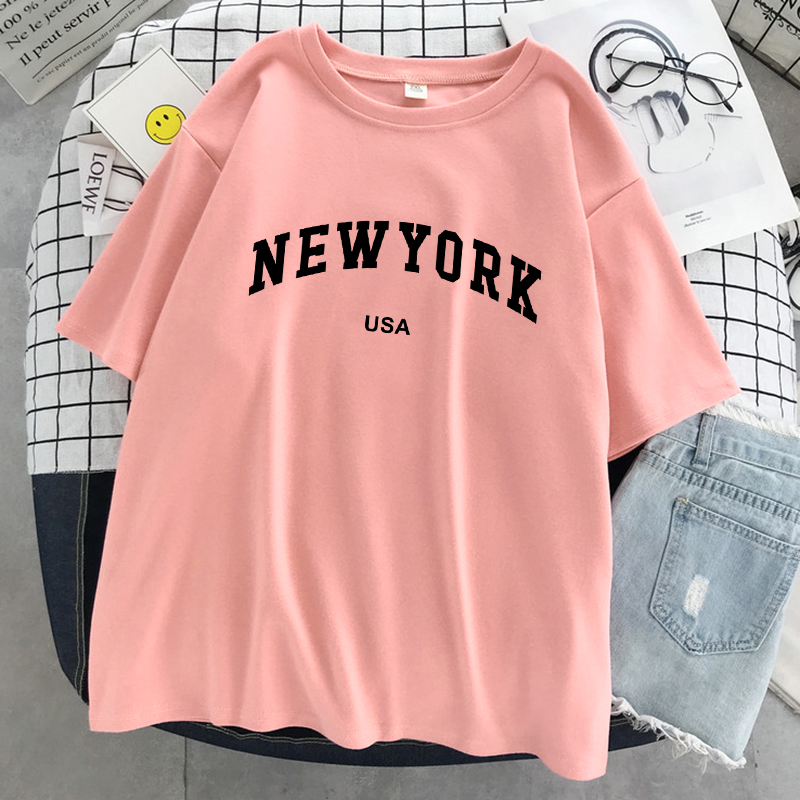 تي شيرت نسائي برسومات حروف ، ن - مراجعة Street Fashion Of New York وسعره