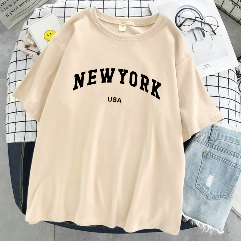 تي شيرت نسائي برسومات حروف ، ن - مراجعة Street Fashion Of New York وسعره