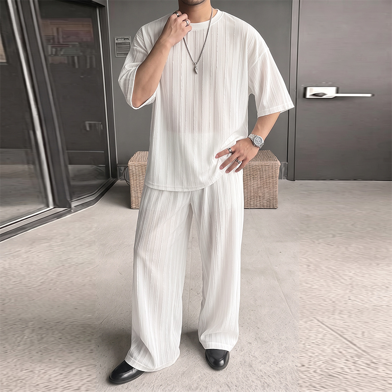 طقم رجالي من INCERUN مكون من ق - مراجعة Street Fashion Tshirt وسعره