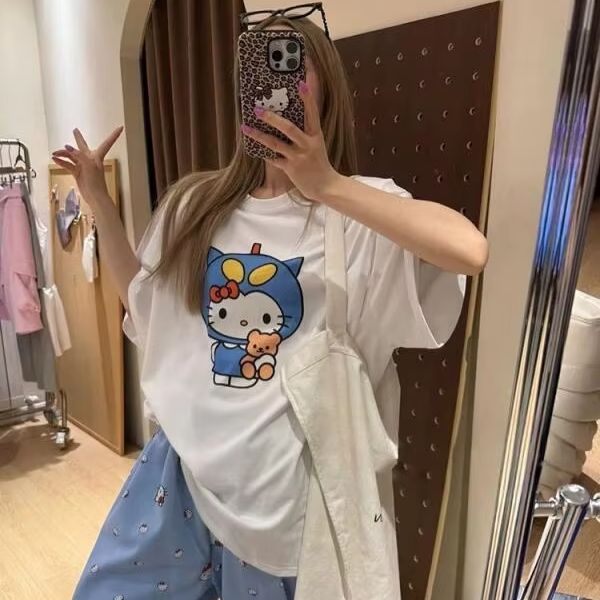 تي شيرت مطبوع عليه هالو كيتي ب - مراجعة Street Fashion Tshirt وسعره