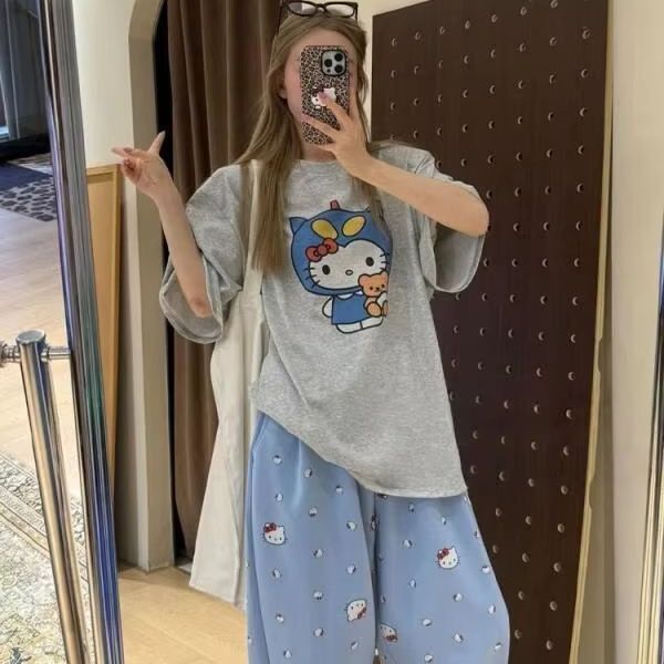 تي شيرت مطبوع عليه هالو كيتي ب - مراجعة Street Fashion Tshirt وسعره