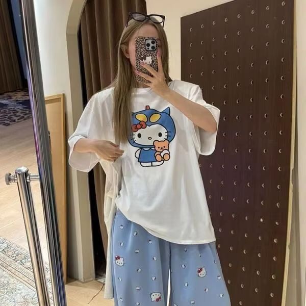 تي شيرت مطبوع عليه هالو كيتي ب - مراجعة Street Fashion Tshirt وسعره