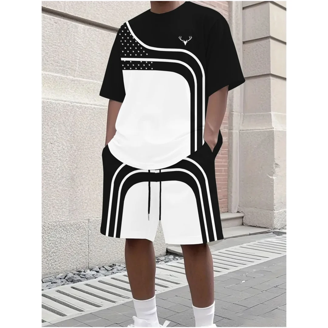 طقم صيفي أنيق للرجال مكون من ت - مراجعة Street Fashion Tshirt وسعره