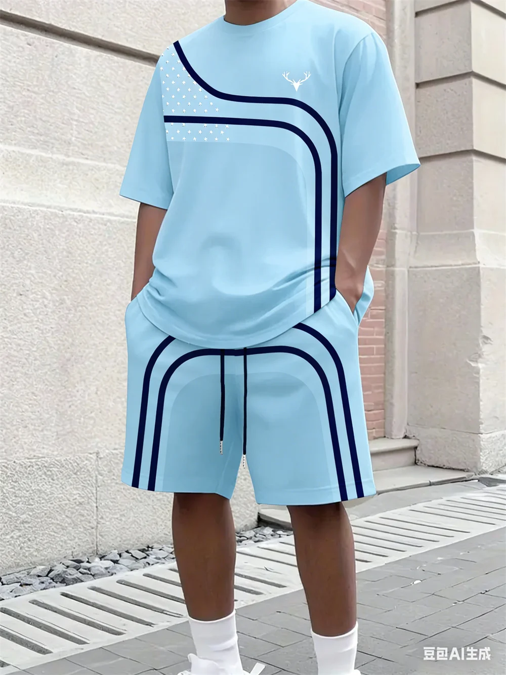 طقم صيفي أنيق للرجال مكون من ت - مراجعة Street Fashion Tshirt وسعره